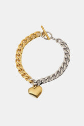 Chain Heart Charm Bracelet - Shah S. Sahota